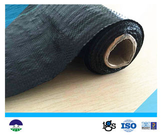 Black Acids Resistant Woven Geotextile Fabric / Polypropylene Black Woven Stabilization Fabric